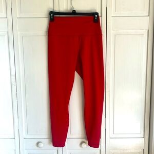 Red yoga pants